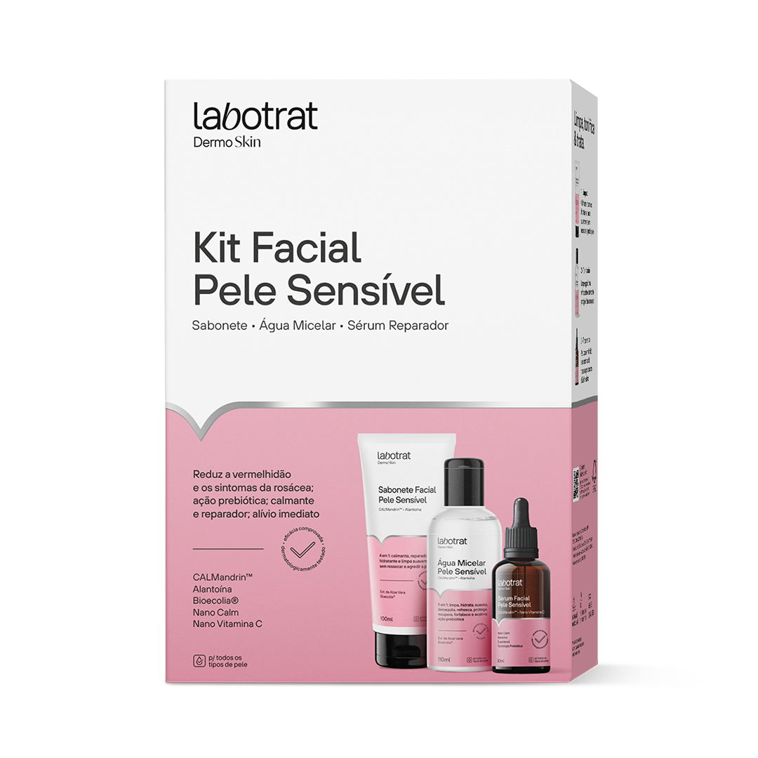 KIT FACIAL PELE SENSIVEL 3UN LABOTRAT