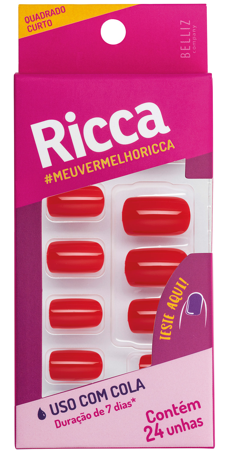 UNHAS RICCA VERMELHO PAIXAO