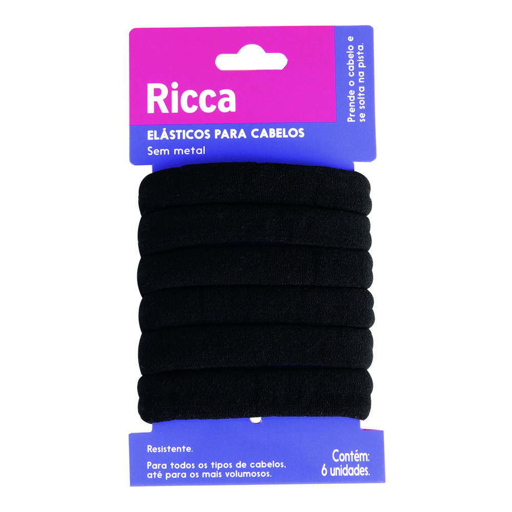 ELASTICO RICCA GROSSO 6UN BLACK - 2725