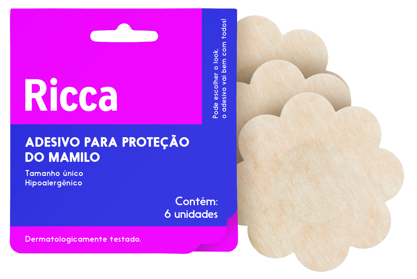 ADES PARA PROT E MAMILOS RICCA 3 PARES