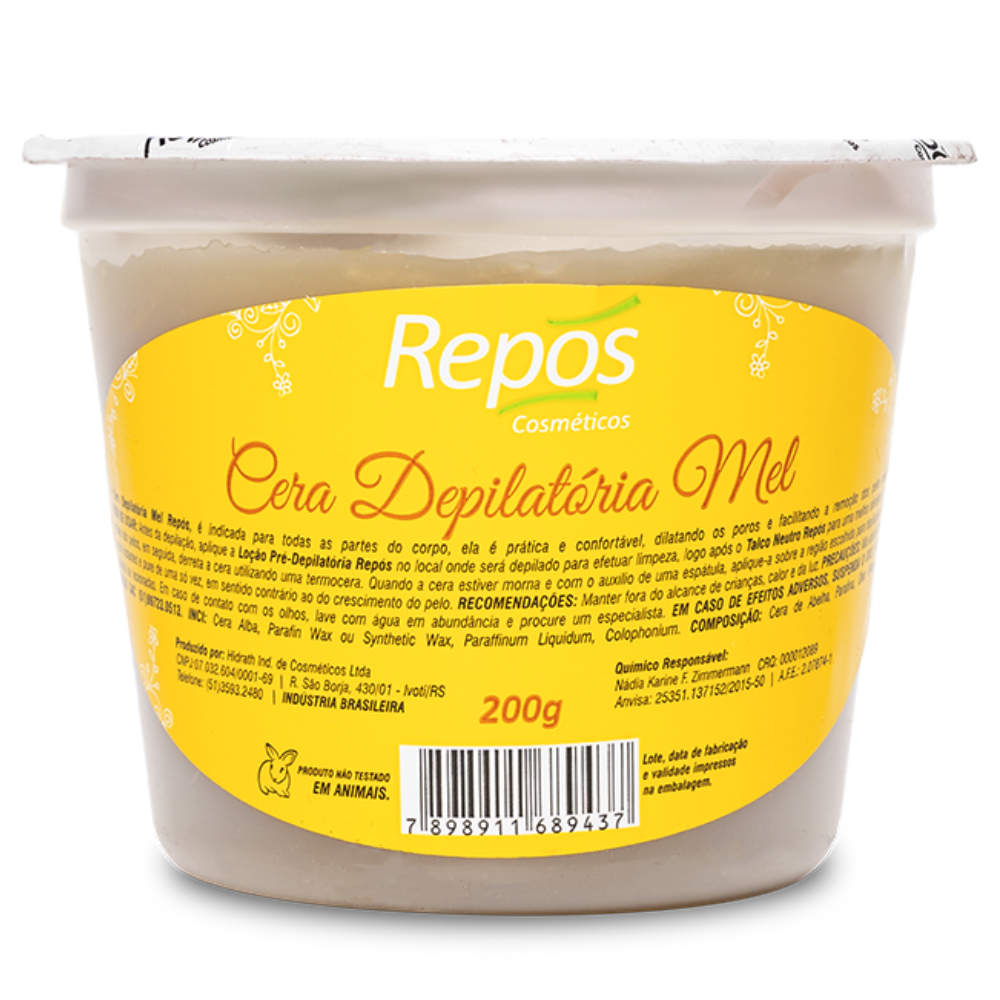 CERA DEPILATORIA REPOS EM POTE MEL 200G